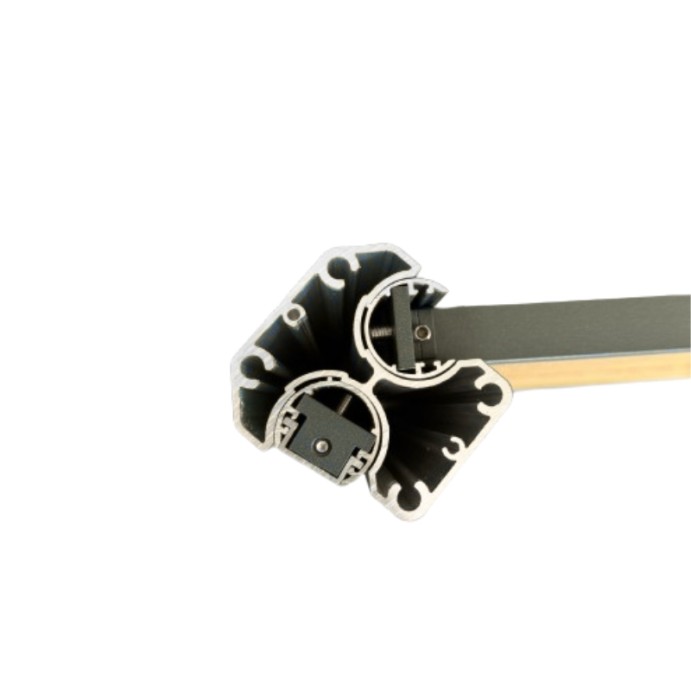 MCFENCE Anthracite, Poteau clôture multiangle à platine [H 0.65m]