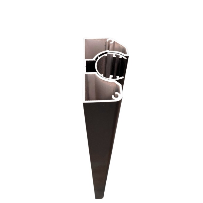 MCFENCE Anthracite, Poteau de fin multiangle [H 0.95m]