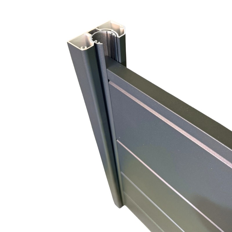 MCFENCE Anthracite, Poteau de fin multiangle [H 0.95m]