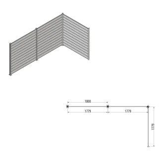MCFENCE Anthracite, Clôture composite à platine, [H 0.95 m]