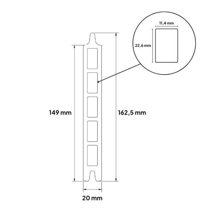 MCFENCE Anthracite, Clôture composite à platine, [H 1.40 m]