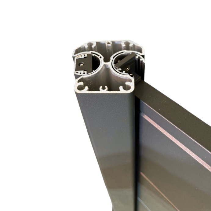 MCFENCE Anthracite, Clôture aluminium persienne à sceller [H 1.85 m]