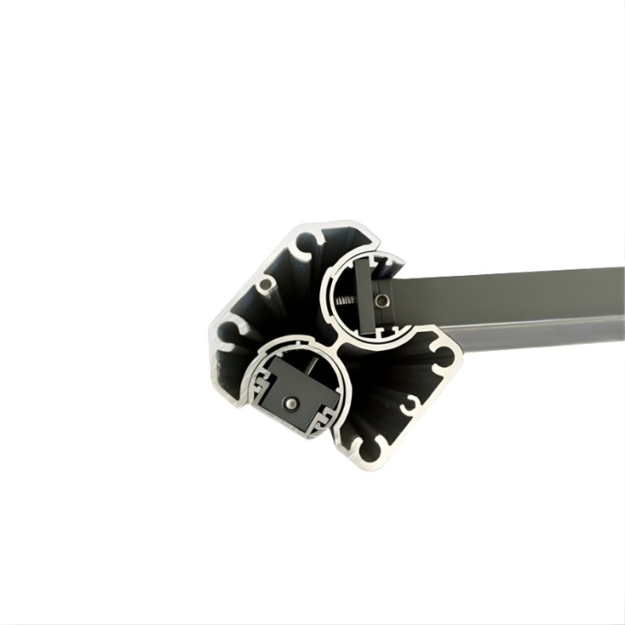 MCFENCE Anthracite, Poteau clôture multiangle à platine [H 0.95m]