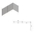 MCFENCE Anthracite, Poteau clôture multiangle à sceller [H 0.95m]