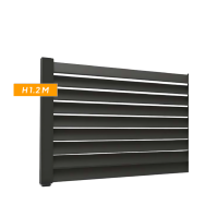 F60 LOUVER Anthracite, Côture aluminium persienne [L 2.0 x H 1.2 m]
