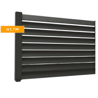 F60 LOUVER Anthracite, Clôture aluminium persienne [L 2.0 x H 1.7 m]