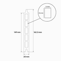 MCFENCE Anthracite, Clôture composite à platine, [H 1.85 m]