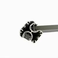 MCFENCE Anthracite, Poteau clôture multiangle à platine [H 1.85m]