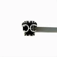 MCFENCE Anthracite, Poteau clôture multiangle à platine [H 1.85m]