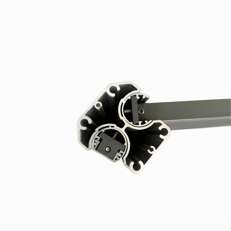 MCFENCE Anthracite, Poteau clôture multiangle à platine [H 1.85m]