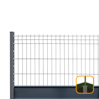 PROFENCE Anthracite, H 1.23 m|à sceller,Clôture rigide & soubassement