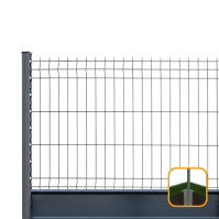 PROFENCE Anthracite, H 1.53 m|à sceller,Clôture rigide & soubassement