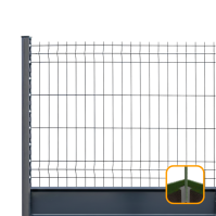 PROFENCE Anthracite, H 1.73 m|à sceller,Clôture rigide & soubassement