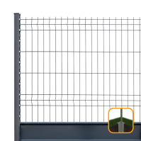 PROFENCE Anthracite, H 1.93 m|à sceller,Clôture rigide & soubassement