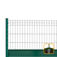 PROFENCE Vert, H 1.23 m|à sceller,Clôture rigide & soubassement