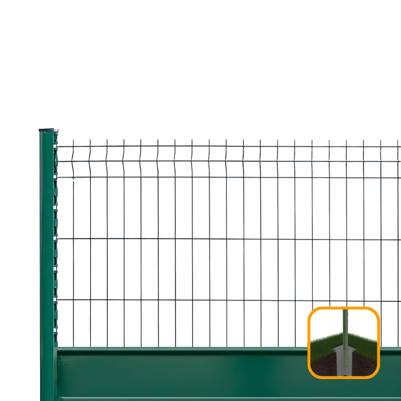 PROFENCE Vert, H 1.23 m|à sceller,Clôture rigide & soubassement