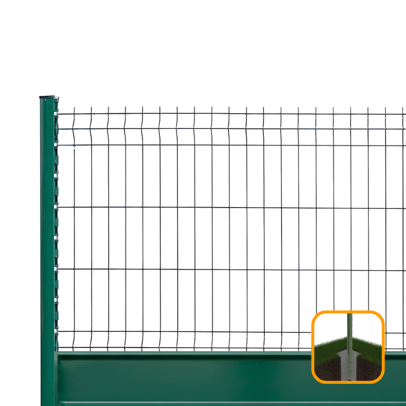 PROFENCE Vert, H 1.53 m|à sceller,Clôture rigide & soubassement