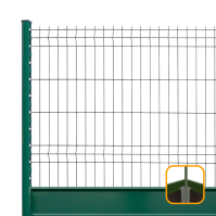 PROFENCE Vert, H 1.93 m|à sceller,Clôture rigide & soubassement