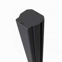 MCFENCE Anthracite, Poteau clôture multiangle à platine [H 1.40m]