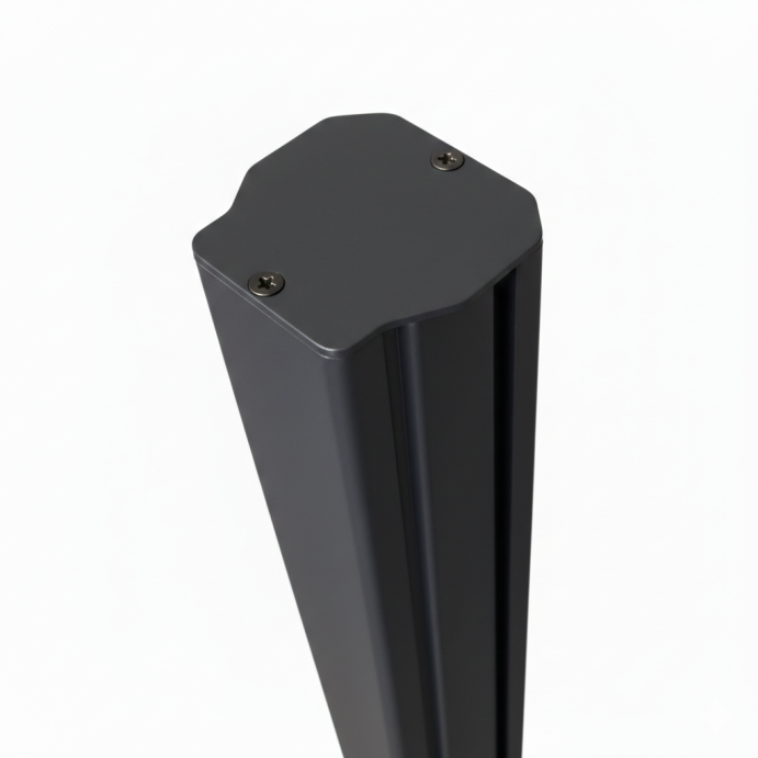 MCFENCE Anthracite, Poteau clôture multiangle à sceller [H 0.95m]