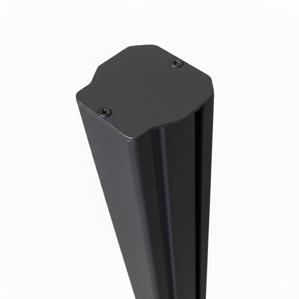 MCFENCE Anthracite, Poteau clôture multiangle à sceller [H 0.95m]