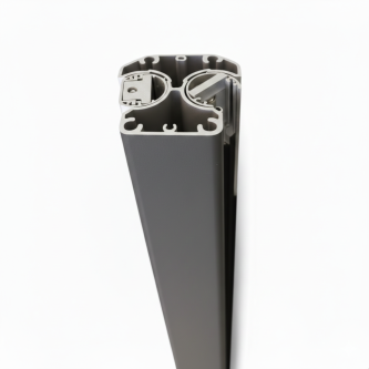 MCFENCE Anthracite, Poteau clôture multiangle à platine [H 0.95m]