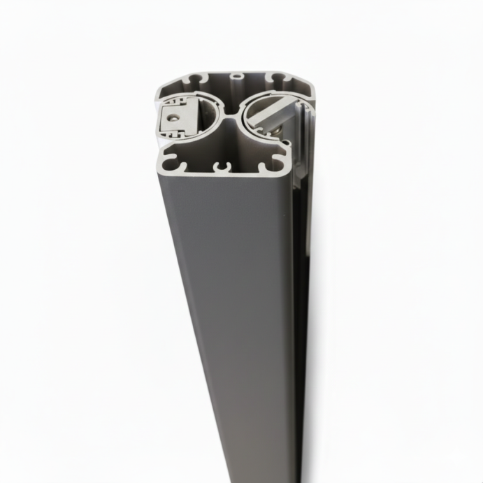 MCFENCE Anthracite, Poteau clôture multiangle à sceller [H 0.65m]