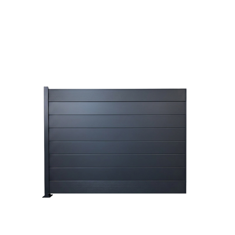 MCFENCE Anthracite, Clôture aluminium pleine à platine [H 1.25 m]