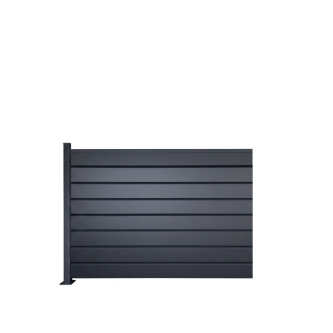 MCFENCE Anthracite, Clôture aluminium persienne à platine [H 1.25 m]