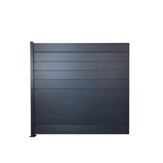 MCFENCE Anthracite, Clôture aluminium pleine à platine [H 1.55 m]