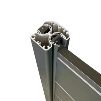 MCFENCE Anthracite, Clôture aluminium persienne à platine [H 1.55 m]