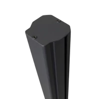 MCFENCE Anthracite, Poteau clôture multiangle à platine [H 1.25m]