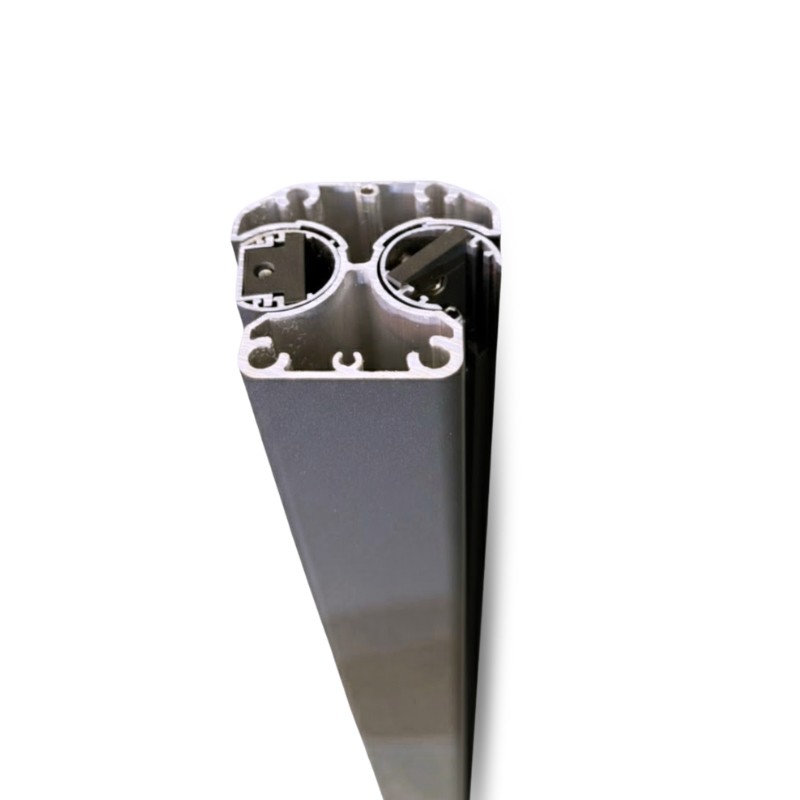 MCFENCE Anthracite, Poteau clôture multiangle à platine [H 1.25m]
