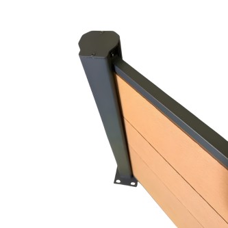 MCFENCE Anthracite, Poteau clôture multiangle à platine [H 1.25m]