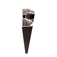 MCFENCE Anthracite, Poteau mural multiangle, [H 1.25m]