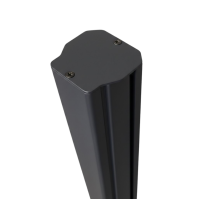 MCFENCE Anthracite, Poteau clôture multiangle à platine [H 1.55m]