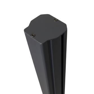 MCFENCE Anthracite, Poteau clôture multiangle à platine [H 1.55m]