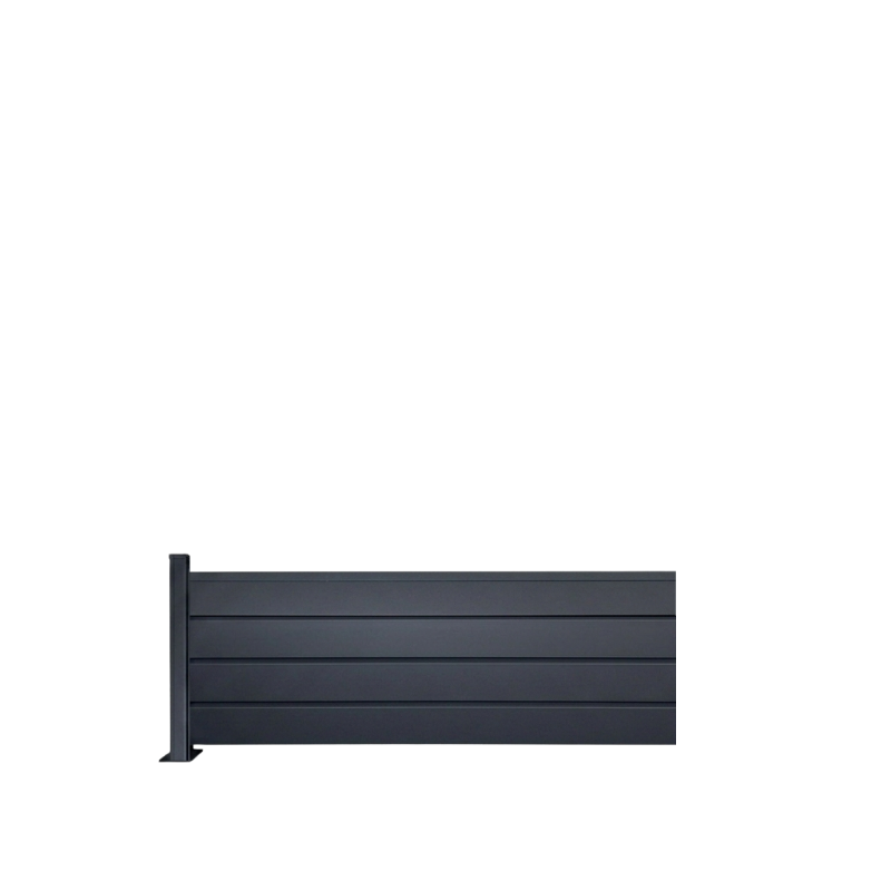 MCFENCE Anthracite, Clôture aluminium persienne à platine [H 0.65 m]