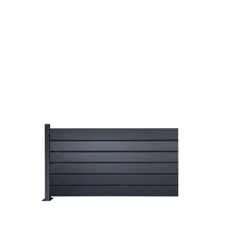 MCFENCE Anthracite, Clôture aluminium persienne à platine [H 0.95 m]