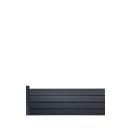 MCFENCE Anthracite, Clôture aluminium persienne à sceller [H 0.65 m]