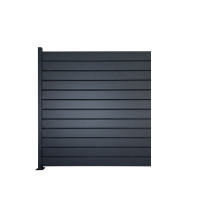MCFENCE Anthracite, Clôture aluminium persienne à platine [H 1.85 m]