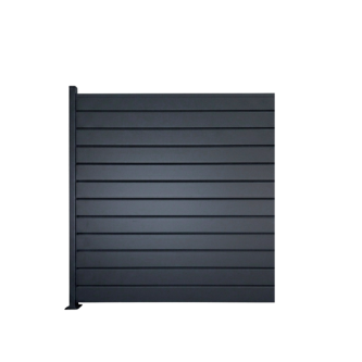 MCFENCE Anthracite, Clôture aluminium persienne à platine [H 1.85 m]