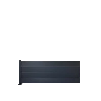 MCFENCE Anthracite, Clôture aluminium pleine à platine [H 0.65 m]