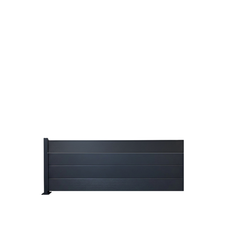 MCFENCE Anthracite, Clôture aluminium pleine à platine [H 0.65 m]