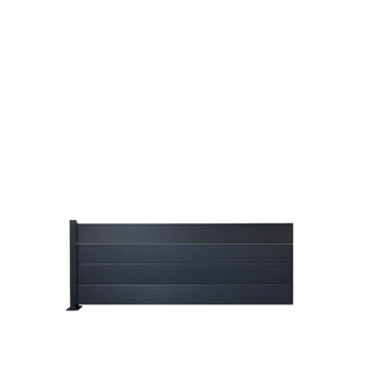 MCFENCE Anthracite, Clôture aluminium pleine à platine [H 0.65 m]