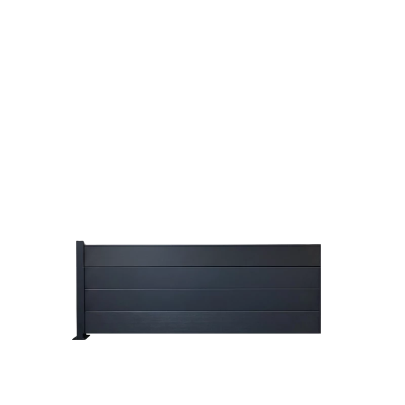 MCFENCE Anthracite, Clôture aluminium pleine à platine [H 0.65 m]