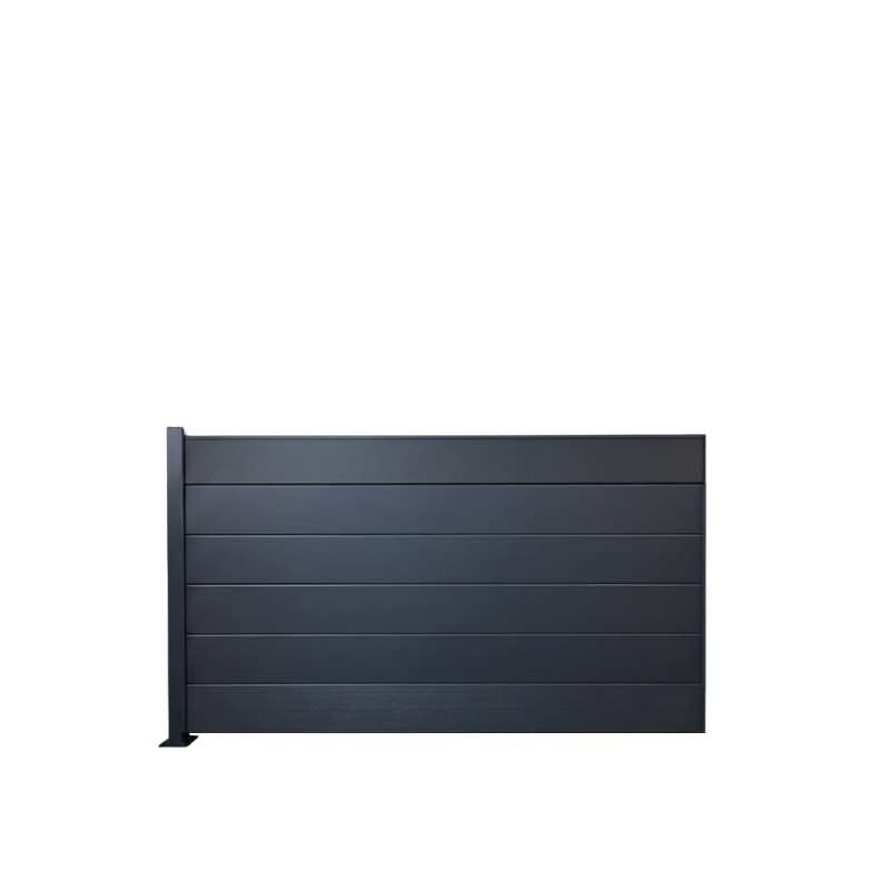 MCFENCE Anthracite, Clôture aluminium pleine à platine [H 0.95 m]