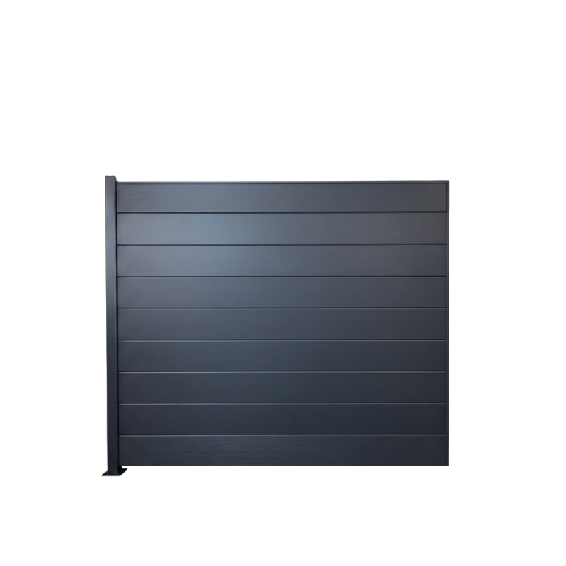 MCFENCE Anthracite, Clôture aluminium pleine à platine [H 1.40 m]
