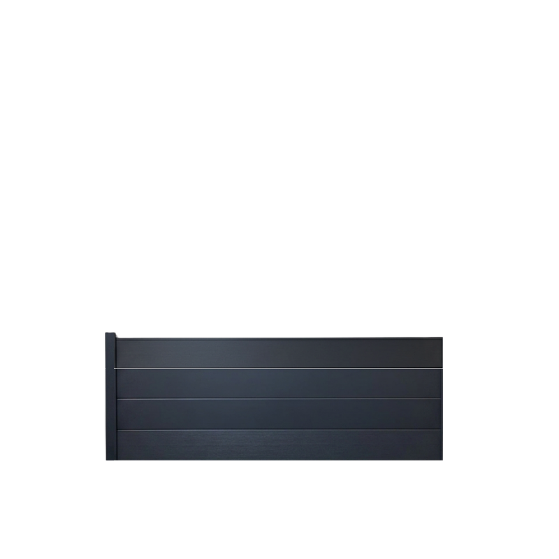 MCFENCE Anthracite, Clôture aluminium pleine à sceller [H 0.65 m]