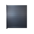 MCFENCE Anthracite, Clôture aluminium pleine à platine [H 1.85 m]